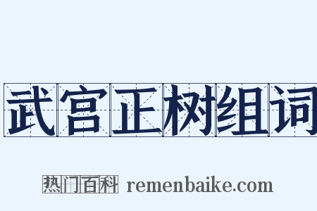 武宫正树组词是什么意思的图片